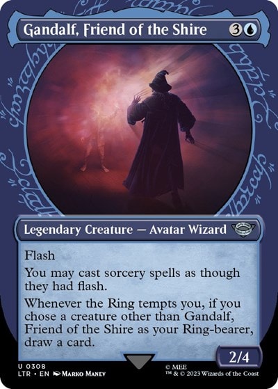 Gandalf Friend of the Shire Showcase (LTR) #308 Uncommon (Lightly Played) Universes Beyond: The Lord of the Rings: Tales of Middle-earth Magic: The Gathering: 2023