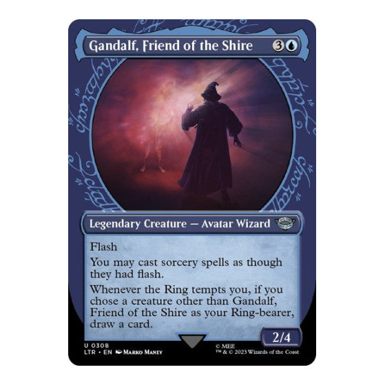 Gandalf, Friend of the Shire (Showcase) (LTR) #308 Uncommon (Lightly Played) Universes Beyond: The Lord of the Rings: Tales of Middle-earth Magic: The Gathering: 2023
