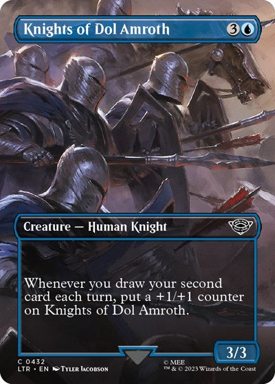 Knights of Dol Amroth Borderless (LTR) #432 Common (Foil Lightly Played) Universes Beyond: The Lord of the Rings: Tales of Middle-earth Magic: The Gathering: 2023