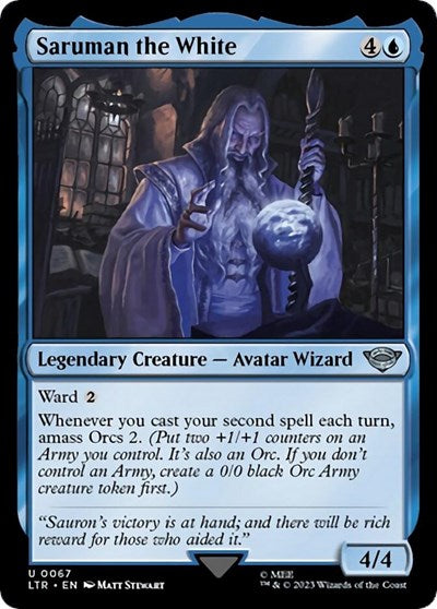 Saruman the White (LTR) #67 Uncommon (Lightly Played) Universes Beyond: The Lord of the Rings: Tales of Middle-earth Magic: 2023