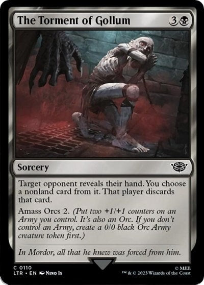 The Torment of Gollum (LTR) #110 Common (Lightly Played) Universes Beyond: The Lord of the Rings: Tales of Middle-earth Magic: The Gathering: 2023