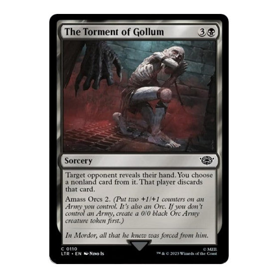The Torment of Gollum (LTR) #110 Common (Lightly Played) Universes Beyond: The Lord of the Rings: Tales of Middle-earth Magic: The Gathering: 2023