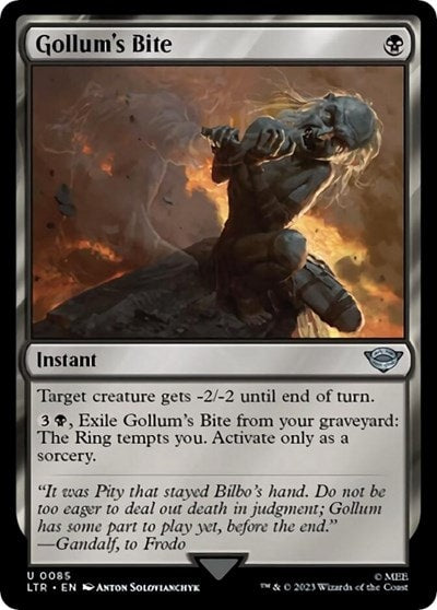 Gollums Bite (LTR) #85 Uncommon Universes Beyond: The Lord of the Rings: Tales of Middle-earth Magic: The Gathering: 2023