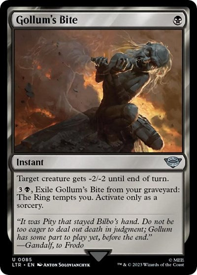 Gollums Bite (LTR) #85 Uncommon (Foil Lightly Played) Universes Beyond: The Lord of the Rings: Tales of Middle-earth Magic: The Gathering: 2023