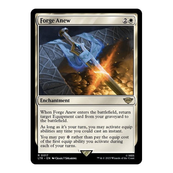 Forge Anew (LTR) #17 Rare (Near Mint) Universes Beyond: The Lord of the Rings: Tales of Middle-earth Magic: The Gathering: 2023