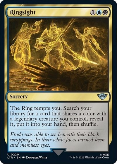 Ringsight (LTR) #220 Uncommon (Lightly Played) Universes Beyond: The Lord of the Rings: Tales of Middle-earth Magic: The Gathering: 2023