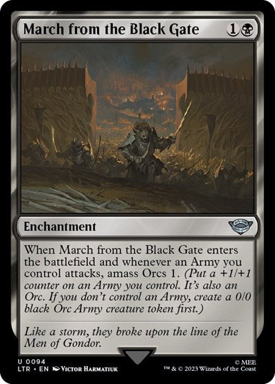 March from the Black Gate (LTR) #94 Uncommon (Lightly Played) Universes Beyond: The Lord of the Rings: Tales of Middle-earth Magic: 2023