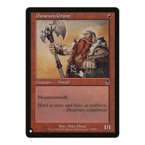 Dwarven Grunt (LIST) #185/350 Common (Lightly Played) The List Reprints Magic: The Gathering: 2026