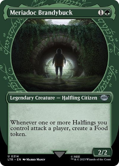 Meriadoc Brandybuck Showcase (LTR) #314 Uncommon (Lightly Played) Universes Beyond: The Lord of the Rings: Tales of Middle-earth Magic: The Gathering: 2023