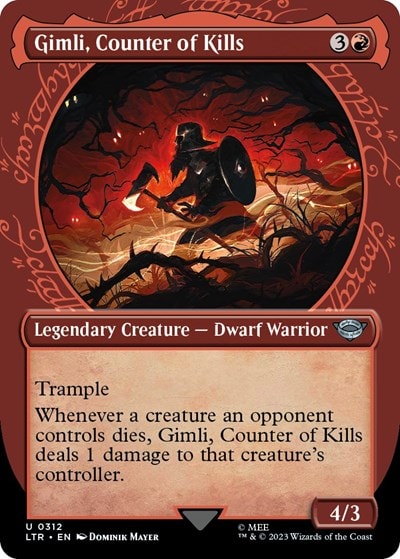 Gimli Counter of Kills Showcase (LTR) #312 Uncommon (Lightly Played) Universes Beyond: The Lord of the Rings: Tales of Middle-earth Magic: The Gathering: 2023