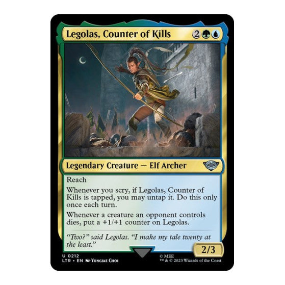 Legolas Counter of Kills (LTR) #212 Uncommon (Lightly Played) Universes Beyond: The Lord of the Rings: Tales of Middle-earth Magic: The Gathering: 2023