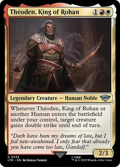 Theoden King of Rohan (LTR) #233 Uncommon (Lightly Played) Universes Beyond: The Lord of the Rings: Tales of Middle-earth Magic: The Gathering: 2023