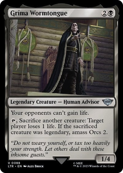 Grima Wormtongue (LTR) #88 Uncommon (Foil Lightly Played) Universes Beyond: The Lord of the Rings: Tales of Middle-earth Magic: The Gathering: 2023