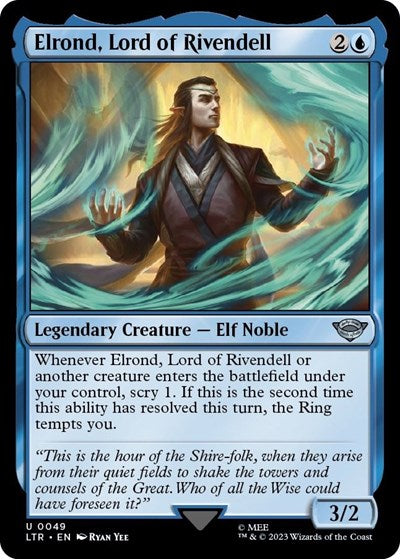 Elrond Lord of Rivendell (LTR) #49 Uncommon (Lightly Played) Universes Beyond: The Lord of the Rings: Tales of Middle-earth Magic: The Gathering: 2023