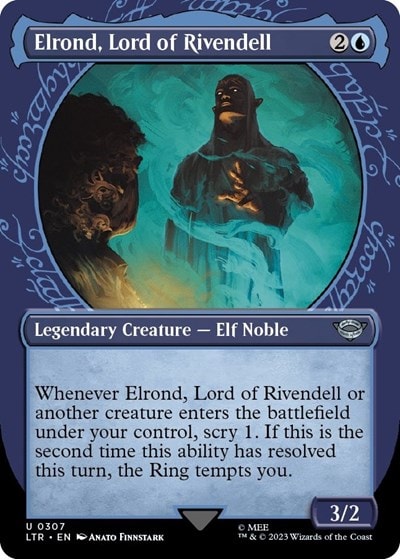 Elrond Lord of Rivendell Showcase (LTR) #307 Uncommon (Lightly Played) Universes Beyond: The Lord of the Rings: Tales of Middle-earth Magic: The Gathering: 2023