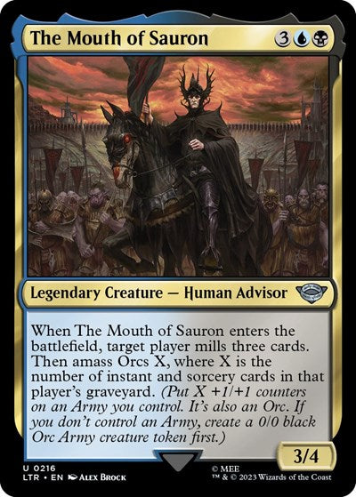 The Mouth of Sauron (LTR) #216 Uncommon (Lightly Played) Universes Beyond: The Lord of the Rings: Tales of Middle-earth Magic: The Gathering: 2023