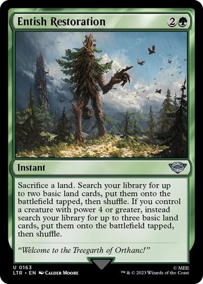 Entish Restoration (LTR) #163 Uncommon (Lightly Played) Universes Beyond: The Lord of the Rings: Tales of Middle-earth Magic: The Gathering: 2023