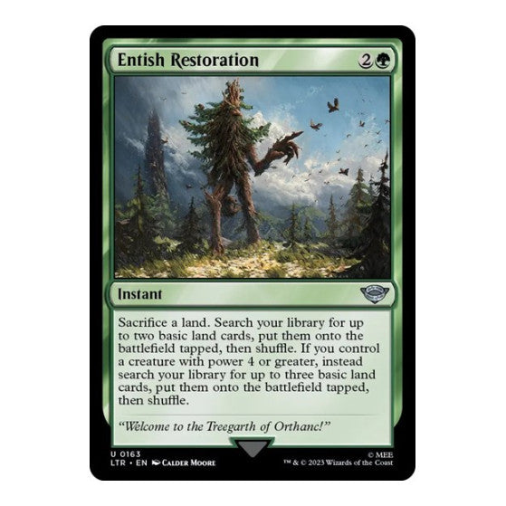 Entish Restoration (LTR) #163 Uncommon (Lightly Played) Universes Beyond: The Lord of the Rings: Tales of Middle-earth Magic: The Gathering: 2023
