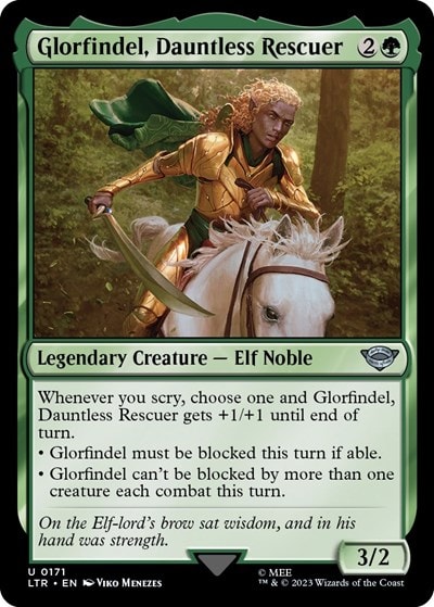 Glorfindel Dauntless Rescuer (LTR) #171 Uncommon (Lightly Played) Universes Beyond: The Lord of the Rings: Tales of Middle-earth Magic: The Gathering: 2023
