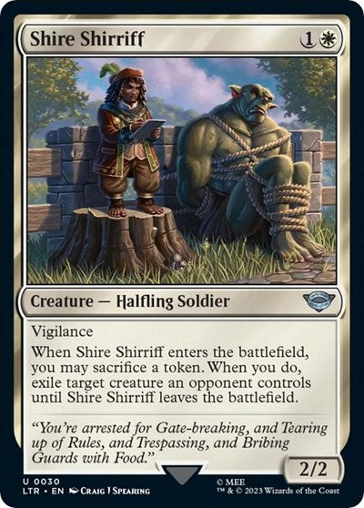Shire Shirriff (LTR) #30 Uncommon (Lightly Played) Universes Beyond: The Lord of the Rings: Tales of Middle-earth Magic: 2023