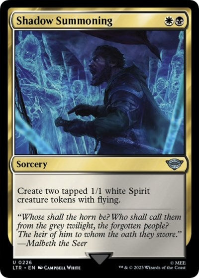 Shadow Summoning (LTR) #226 Uncommon (Lightly Played) Universes Beyond: The Lord of the Rings: Tales of Middle-earth Magic: The Gathering: 2023