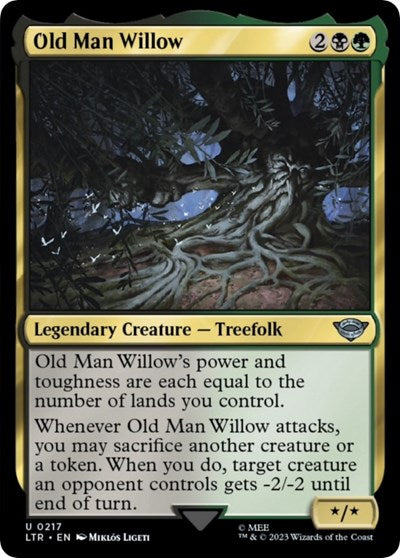 Old Man Willow (LTR) #217 Uncommon (Lightly Played) Universes Beyond: The Lord of the Rings: Tales of Middle-earth Magic: The Gathering: 2023