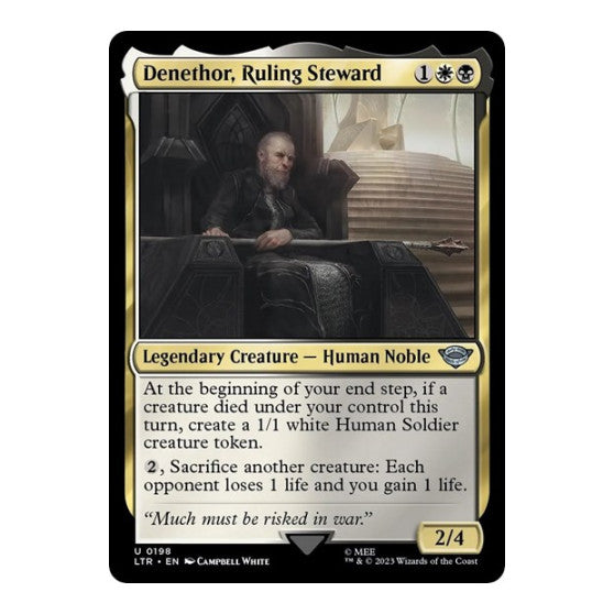 Denethor Ruling Steward (LTR) #198 Uncommon Universes Beyond: The Lord of the Rings: Tales of Middle-earth Magic: The Gathering: 2023