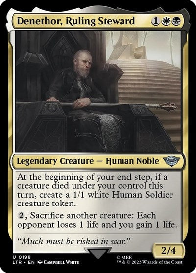 Denethor Ruling Steward (LTR) #198 Uncommon (Lightly Played) Universes Beyond: The Lord of the Rings: Tales of Middle-earth Magic: The Gathering: 2023