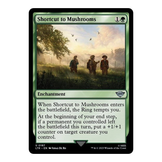 Shortcut to Mushrooms (LTR) #187 Uncommon (Lightly Played) Universes Beyond: The Lord of the Rings: Tales of Middle-earth Magic: The Gathering: 2023