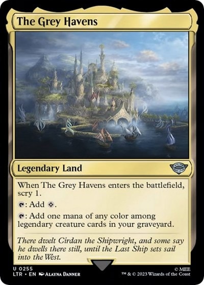The Grey Havens (LTR) #255 Uncommon Universes Beyond: The Lord of the Rings: Tales of Middle-earth Magic: The Gathering: 2023