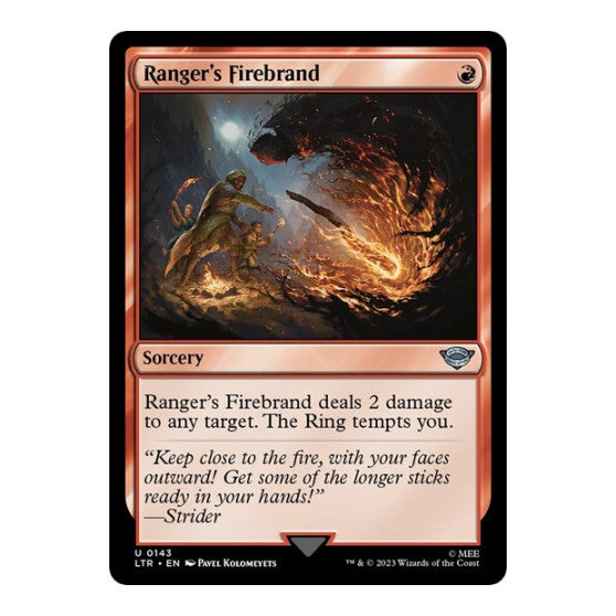Ranger's Firebrand (LTR) #143 Uncommon (Lightly Played) Universes Beyond: The Lord of the Rings: Tales of Middle-earth Magic: The Gathering: 2023