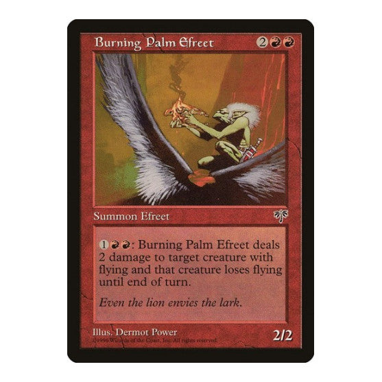 Burning Palm Efreet (MIR) #161 Uncommon (Damaged) Mirage Magic: The Gathering: 1996