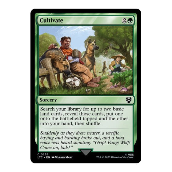 Cultivate (LTC) #236 Common (Lightly Played) Commander: The Lord of the Rings: Tales of Middle-earth Magic: The Gathering: 2023