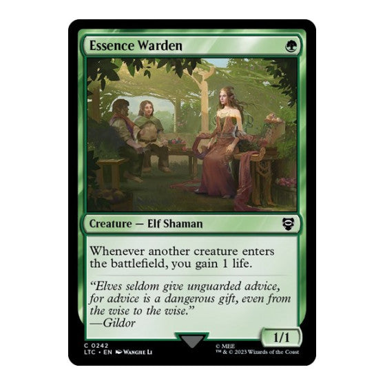 Essence Warden (LTC) #242 Common (Lightly Played) Commander: The Lord of the Rings: Tales of Middle-earth Magic: The Gathering: 2023