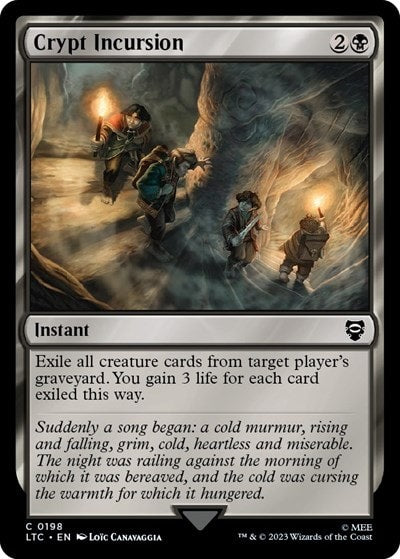 Crypt Incursion (LTC) #198 Common (Lightly Played) Commander: The Lord of the Rings: Tales of Middle-earth Magic: The Gathering: 2023