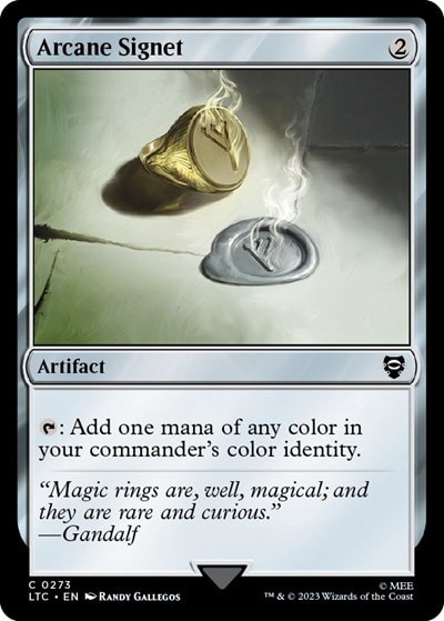 Arcane Signet (LTC) #273 Common (Lightly Played) Commander: The Lord of the Rings: Tales of Middle-earth Magic: The Gathering: 2023