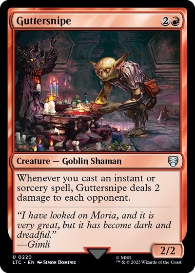Guttersnipe (LTC) #220 Uncommon (Lightly Played) Commander: The Lord of the Rings: Tales of Middle-earth Magic: The Gathering: 2023