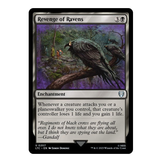 Revenge of Ravens (LTC) #207 Uncommon (Lightly Played) Commander: The Lord of the Rings: Tales of Middle-earth Magic: The Gathering: 2023