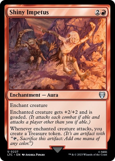 Shiny Impetus (LTC) #227 Common (Lightly Played) Commander: The Lord of the Rings: Tales of Middle-earth Magic: The Gathering: 2023