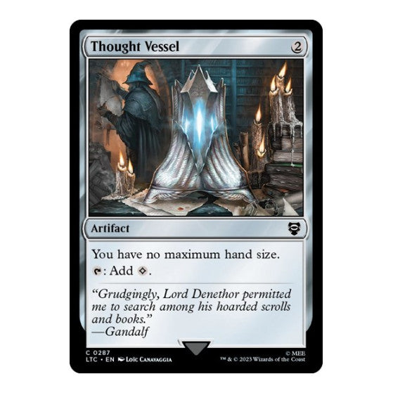 Thought Vessel (LTC) #287 Common (Lightly Played) Commander: The Lord of the Rings: Tales of Middle-earth Magic: The Gathering: 2023