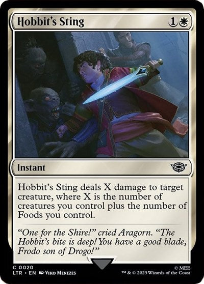 Hobbits Sting (LTR) #20 Common (Lightly Played) Universes Beyond: The Lord of the Rings: Tales of Middle-earth Magic: The Gathering: 2023
