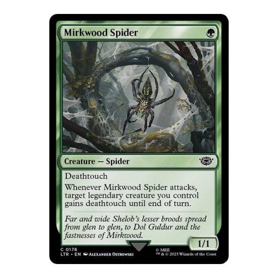 Mirkwood Spider (LTR) #178 Common Universes Beyond: The Lord of the Rings: Tales of Middle-earth Magic: The Gathering: 2023