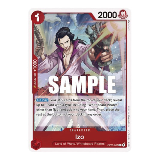 Izo (OP03) #OP03-003 Rare (Foil Near Mint) Pillars of Strength One Piece Card Game: 2023