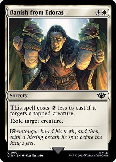 Banish from Edoras (LTR) #1 Common (Lightly Played) Universes Beyond: The Lord of the Rings: Tales of Middle-earth Magic: The Gathering: 2023