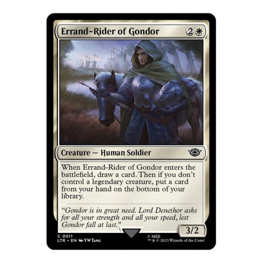 Errand-Rider of Gondor (LTR) #11 Common Universes Beyond: The Lord of the Rings: Tales of Middle-earth Magic: The Gathering: 2023