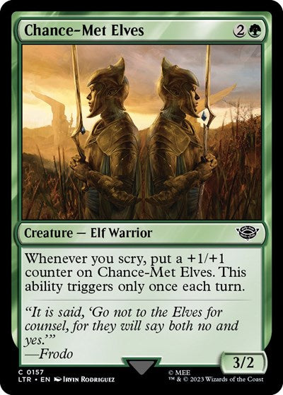 Chance Met Elves (LTR) #157 Common Universes Beyond: The Lord of the Rings: Tales of Middle-earth Magic: The Gathering: 2023
