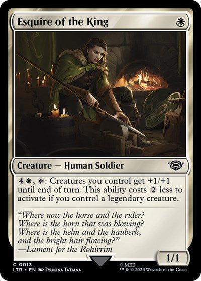 Esquire of the King (LTR) #13 Common (Lightly Played) Universes Beyond: The Lord of the Rings: Tales of Middle-earth Magic: The Gathering: 2023