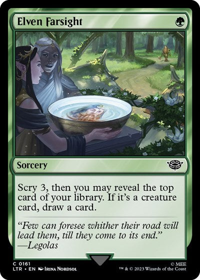 Elven Farsight (LTR) #161 Common (Lightly Played) Universes Beyond: The Lord of the Rings: Tales of Middle-earth Magic: The Gathering: 2023