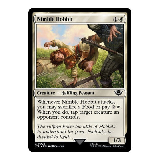 Nimble Hobbit (LTR) #23 Common (Lightly Played) Universes Beyond: The Lord of the Rings: Tales of Middle-earth Magic: The Gathering: 2023