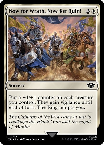 Now for Wrath Now for Ruin (LTR) #24 Common (Lightly Played) Universes Beyond: The Lord of the Rings: Tales of Middle-earth Magic: The Gathering: 2023